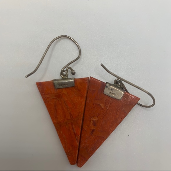 Lot of 4 Vintage Pair of Orange Earings - Picture 5 of 6